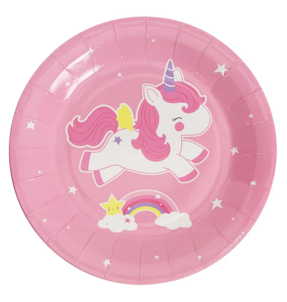 Little Unicorn Paper Plates - Set of 12 - the unicorn store