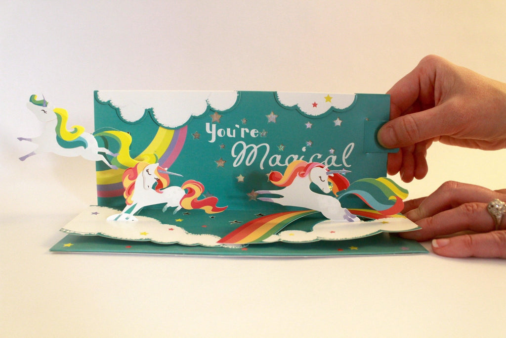 Magical 3D Pop-Up Any Occasion Card - the unicorn store