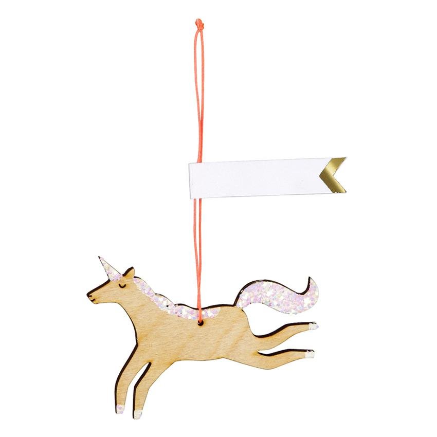 Wooden Glitter Unicorn Gift Tags - the unicorn store