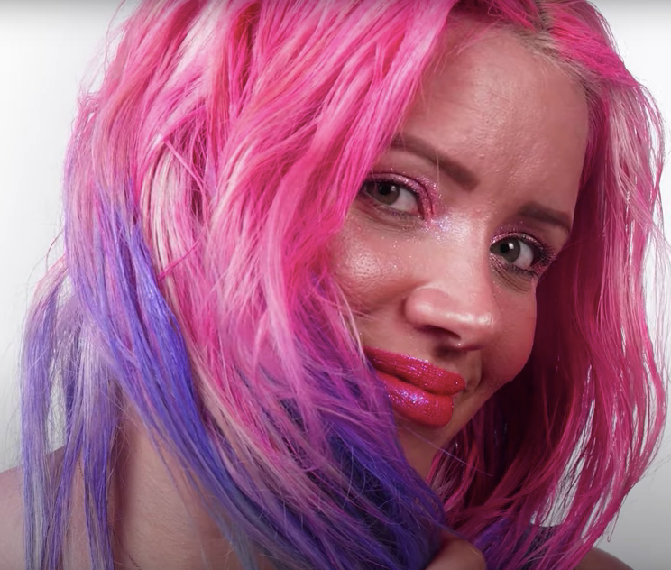 unicorn snot hocus pocus temporary hair paint in pink