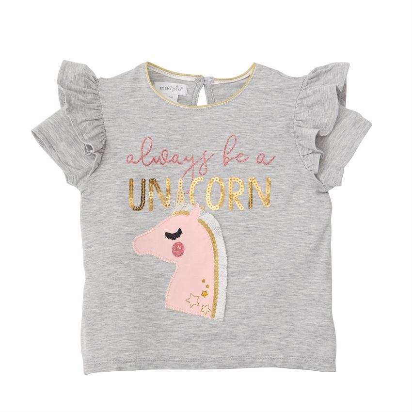 Always Be a Unicorn Gray Sequin Top 12-18mos - the unicorn store