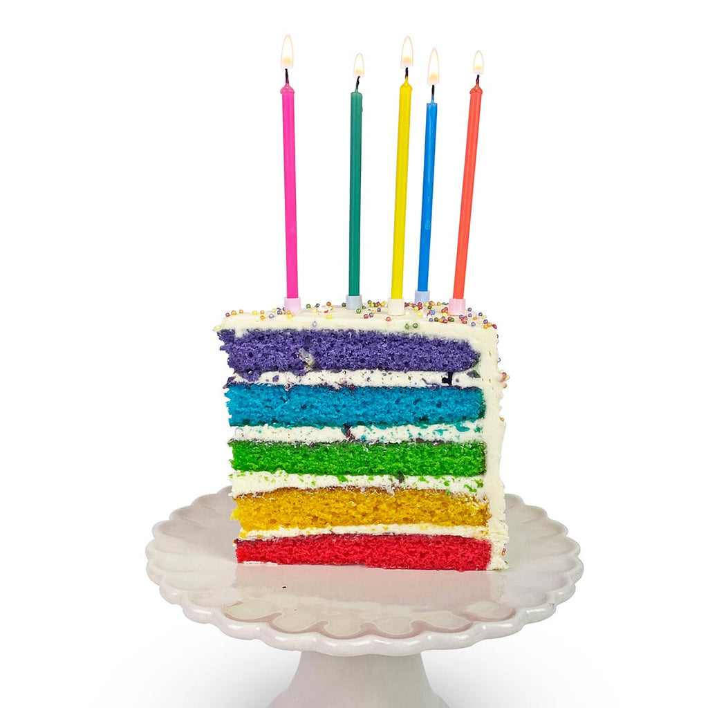 Birthday Brights Rainbow Candles 4" - the unicorn store