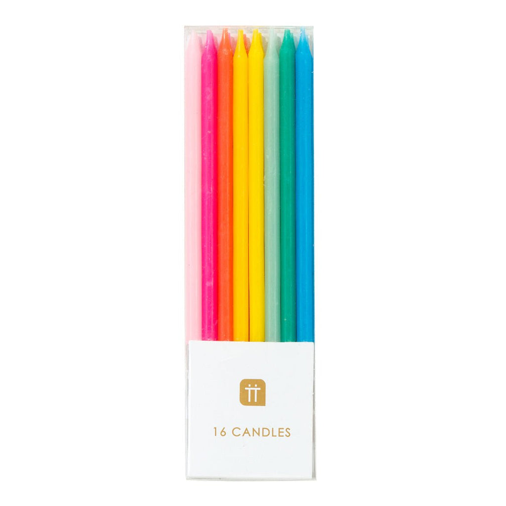 Birthday Brights Rainbow Candles 4" - the unicorn store