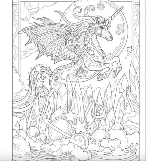 Creative Haven Unicorn Wonders Coloring Book - the unicorn store