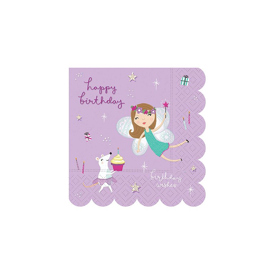 Fantastical Birthday Beverage Napkins - Set of 16 - the unicorn store