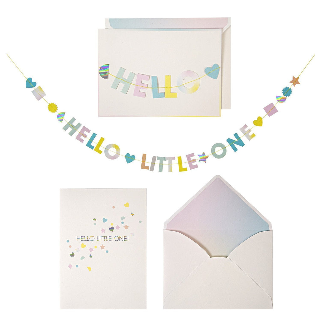 Hello Little One Garland Baby Card - the unicorn store
