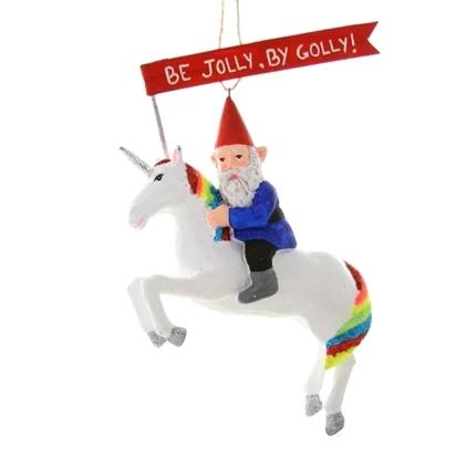 Jolly Elf Unicorn Ornament - the unicorn store