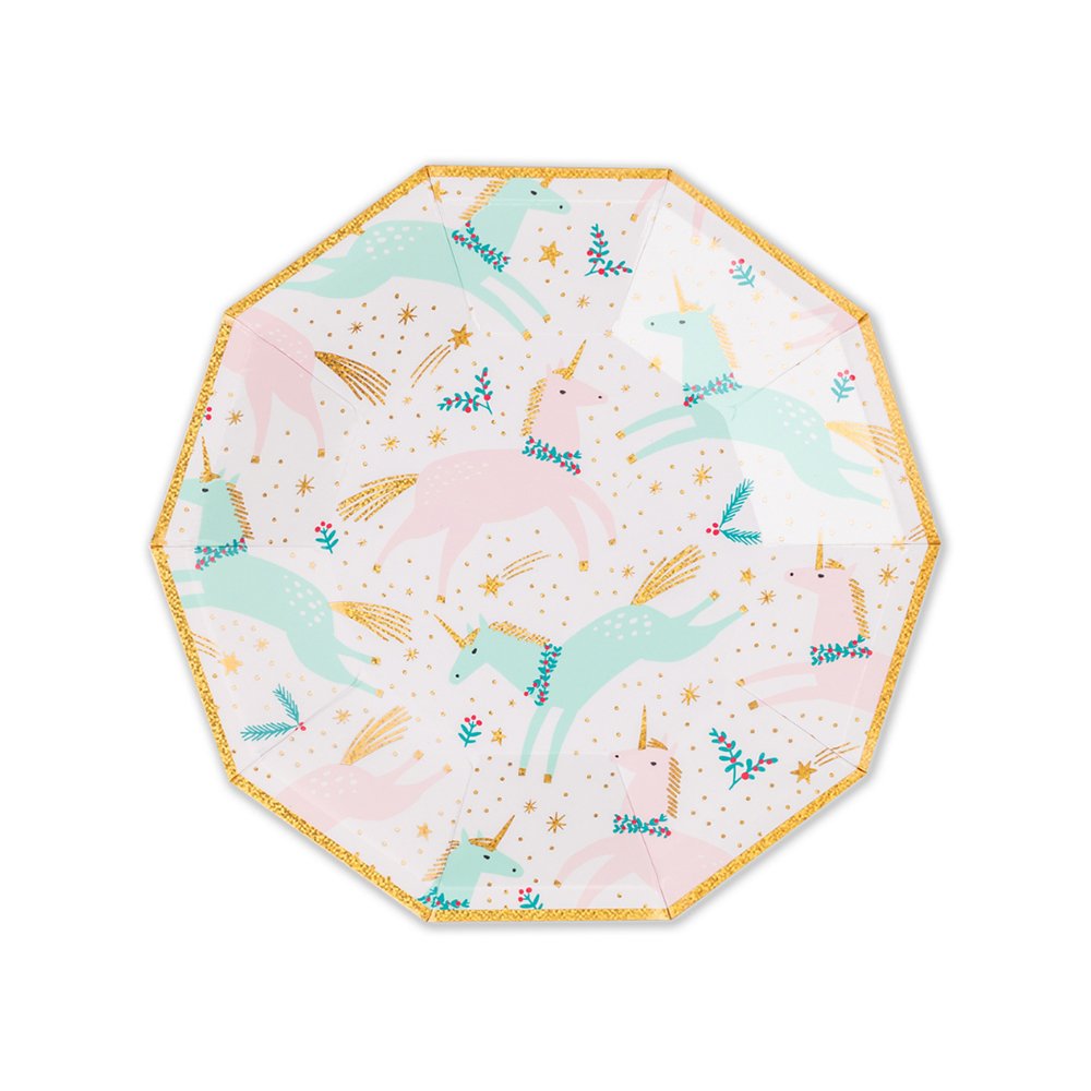 Magical Christmas Party Plates - the unicorn store