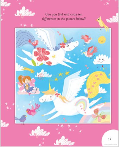 Magical Unicorn Spot the Differences Activity Book - the unicorn store