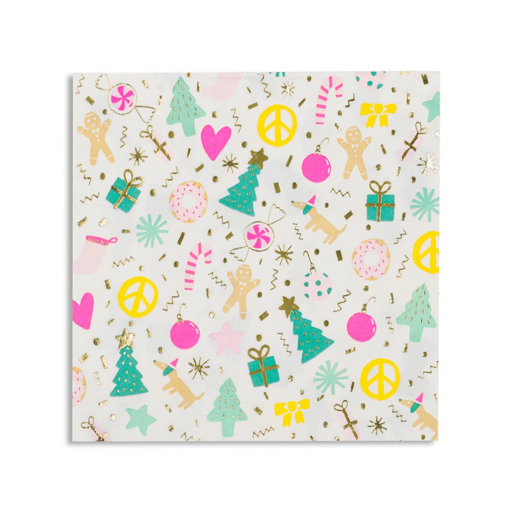 Merry & Bright Large Napkins - the unicorn store