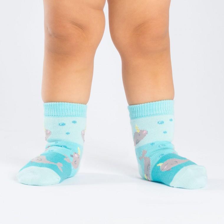 Narwhal Toddler Crew Socks - the unicorn store