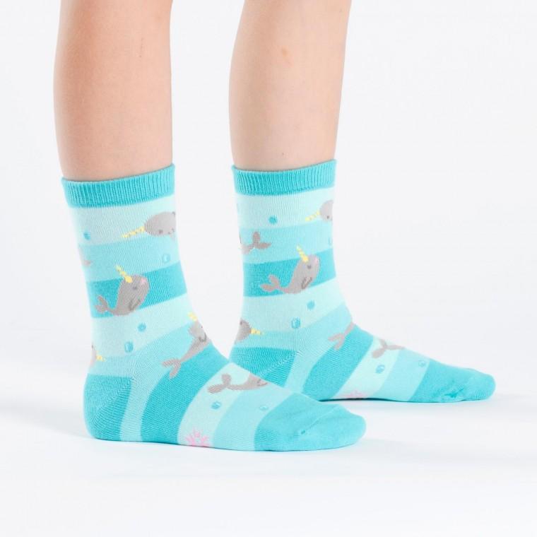 Narwhal Youth Crew Socks - Ages 3-6 - the unicorn store