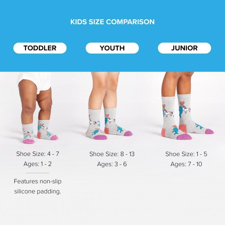 Narwhal Youth Crew Socks - Ages 3-6 - the unicorn store