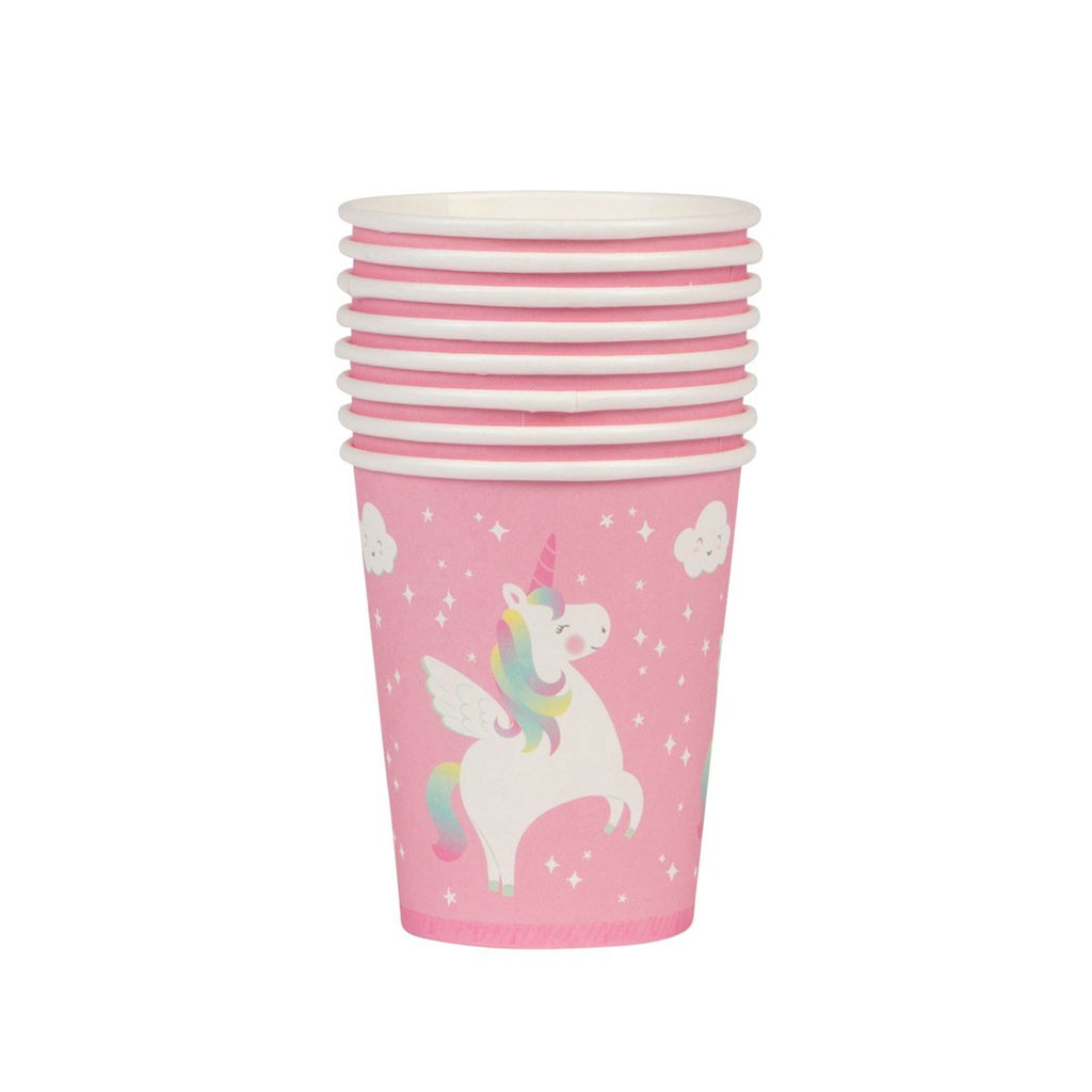 Pink Rainbow Unicorn Party Cups - Set of 8 - the unicorn store