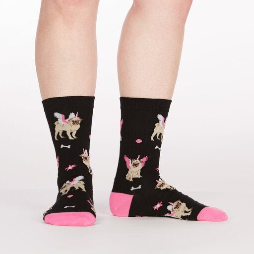 Pugasus Womens Crew Sock - the unicorn store