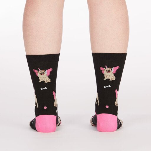 Pugasus Womens Crew Sock - the unicorn store