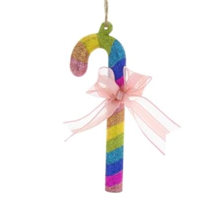 Rainbow Candy Cane Ornament - the unicorn store