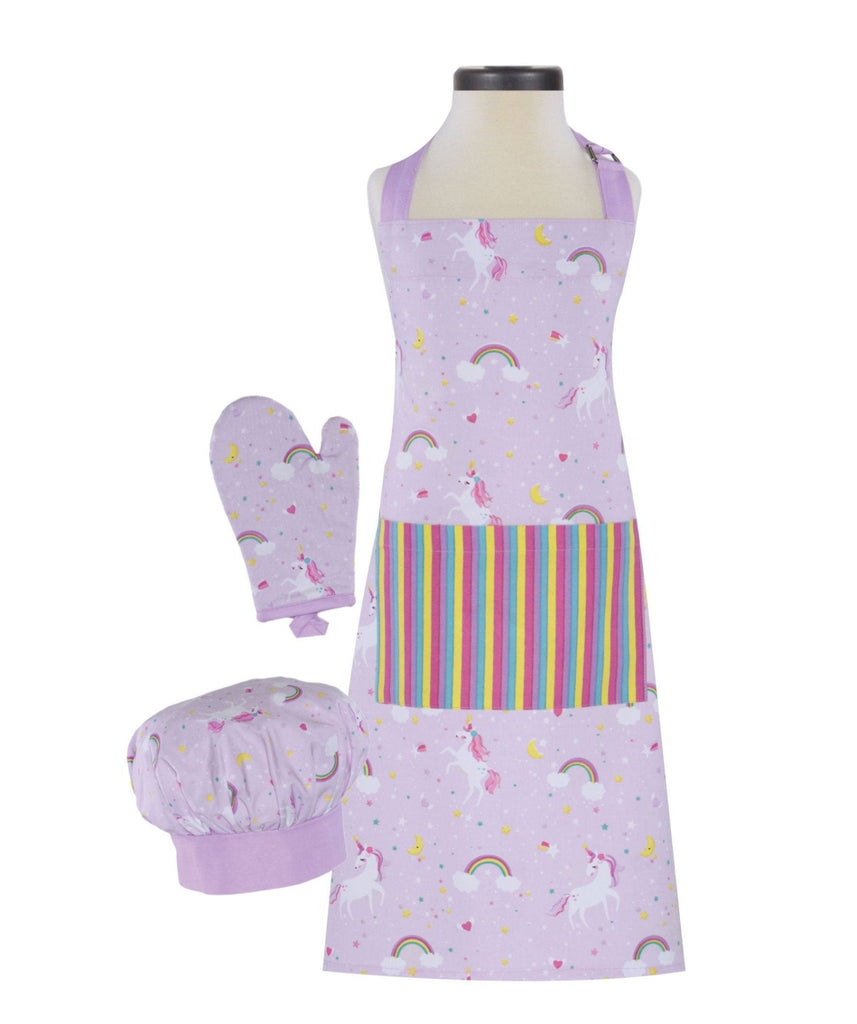 Rainbows & Unicorns Kids Apron Set - the unicorn store