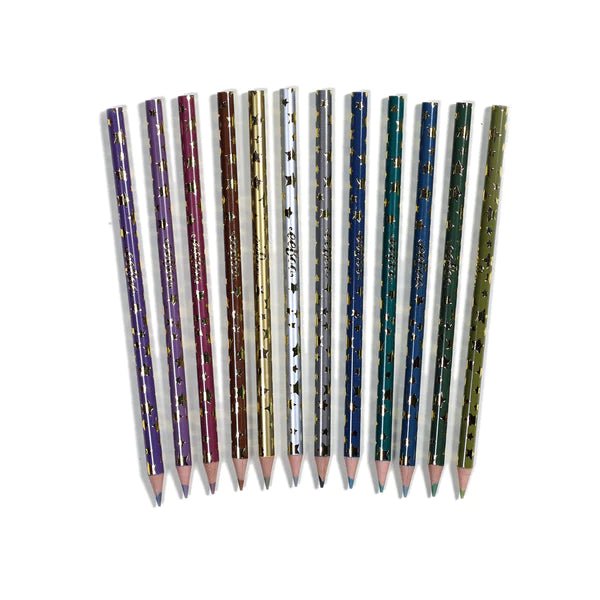 Unicorn 12 Metallic Colored Pencils - the unicorn store