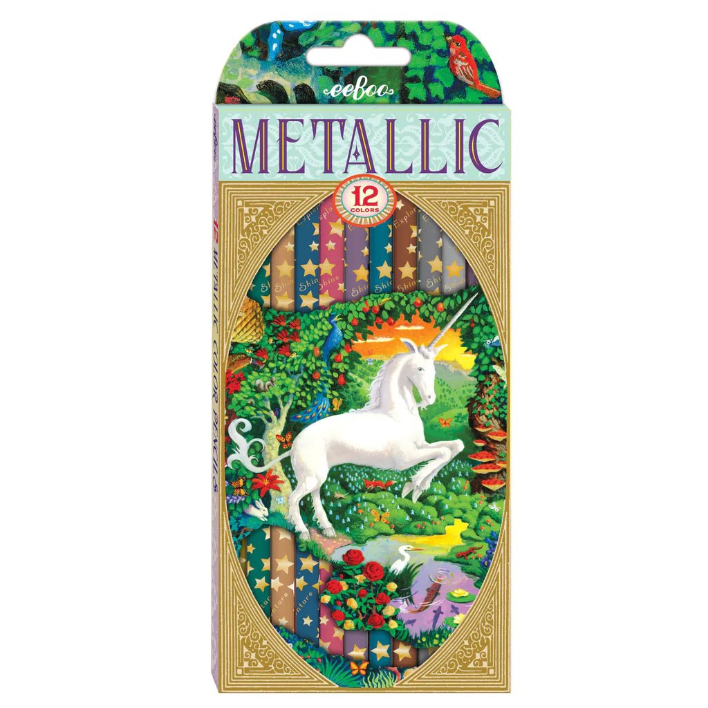 Unicorn 12 Metallic Colored Pencils - the unicorn store