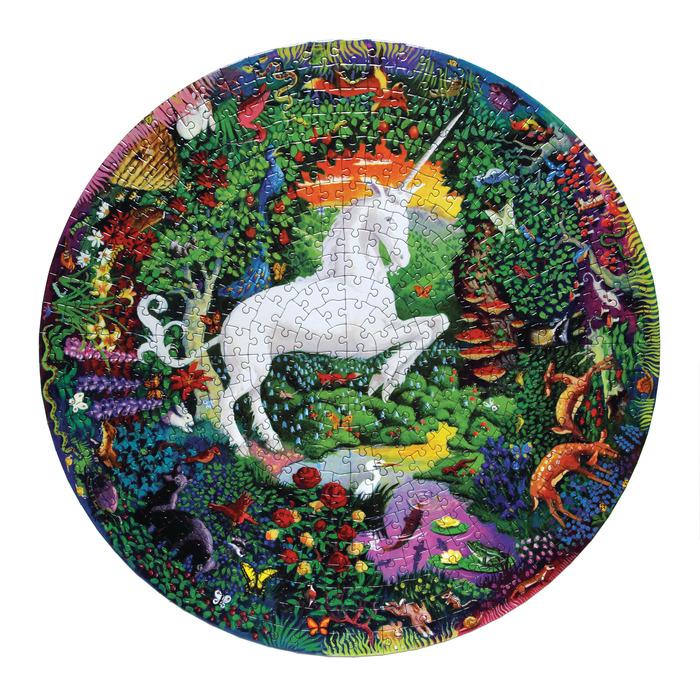 Unicorn Garden 500 Piece Round Puzzle - Ages 8-99 - the unicorn store