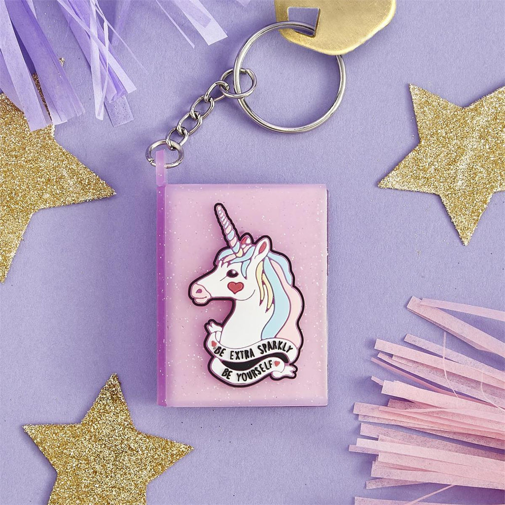 Unicorn Mini Notebook Key Chain - the unicorn store
