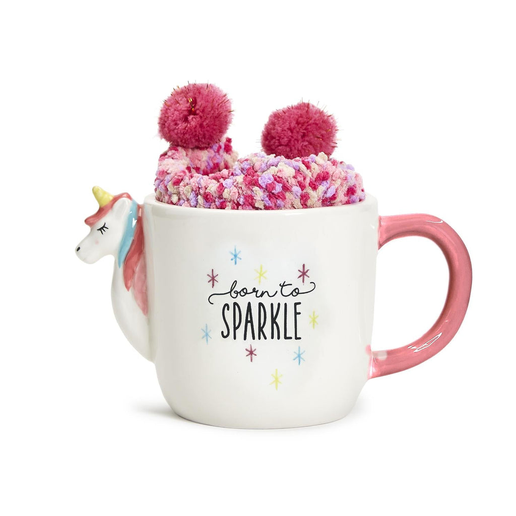 Unicorn Mug with Pom Pom Socks Gift Set - the unicorn store