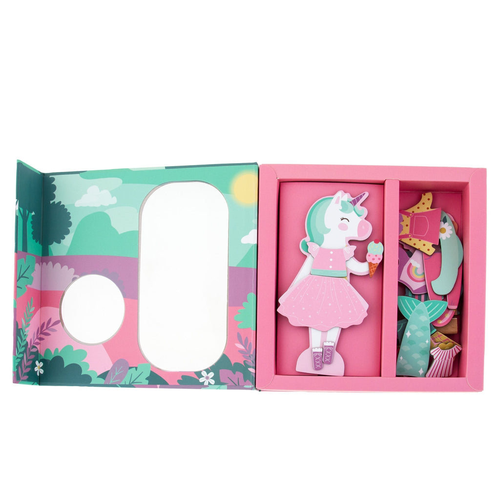 Unicorn & Princess Magnetic Dress Up Doll - the unicorn store