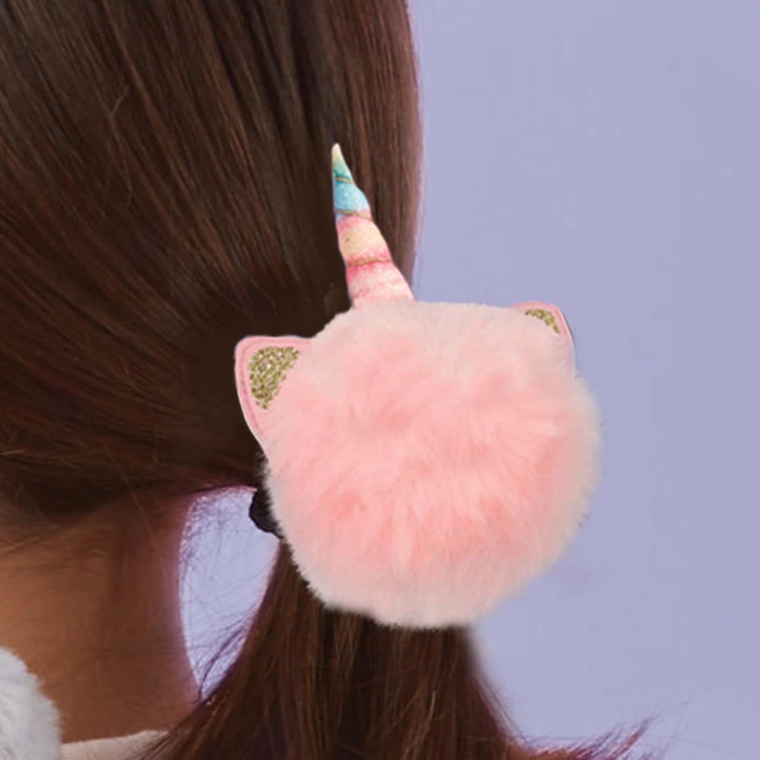 Cupcakes & Cartwheels Unicorn Sparkles Pom Pom Hair Tie