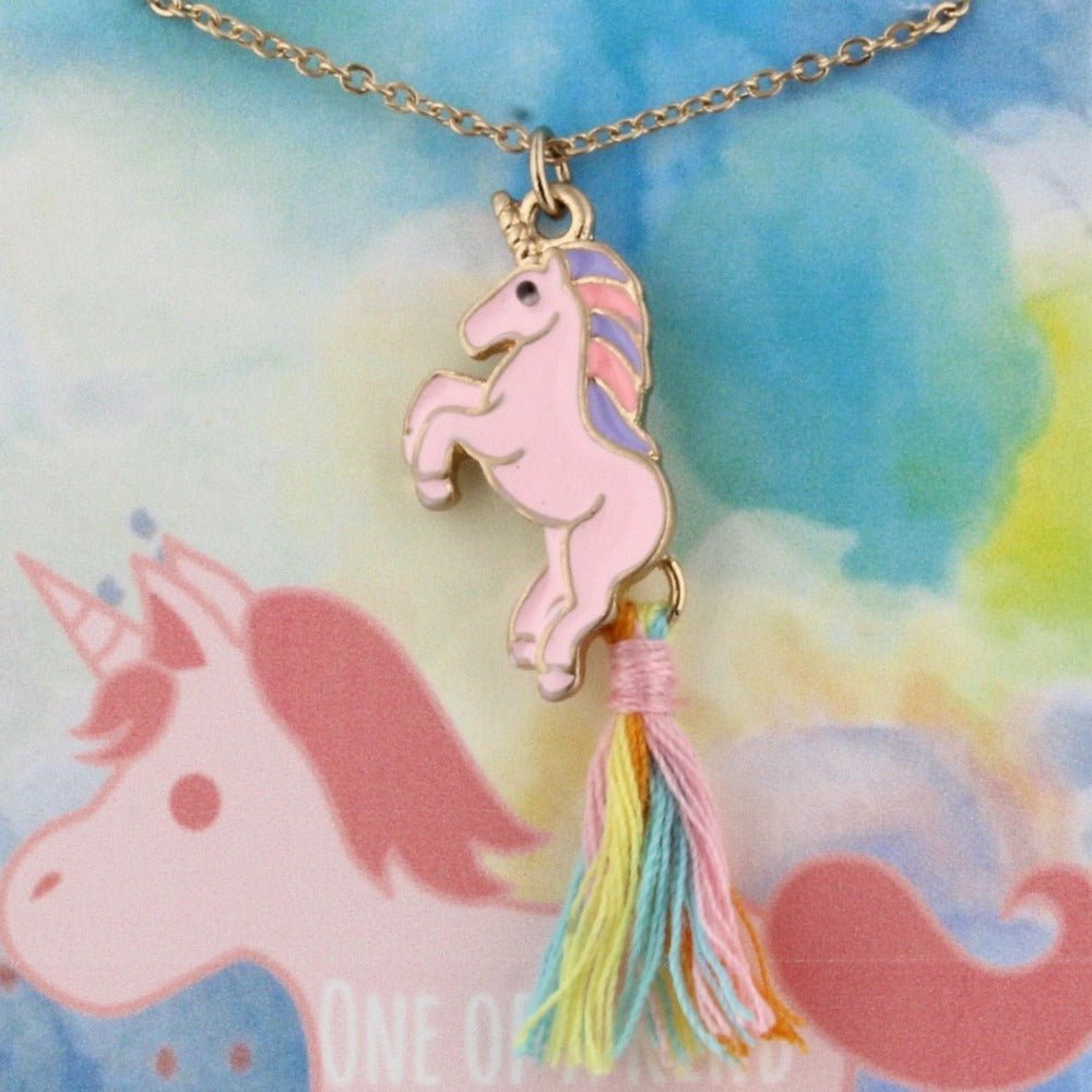 Unicorn Tassel Kids Necklace - the unicorn store