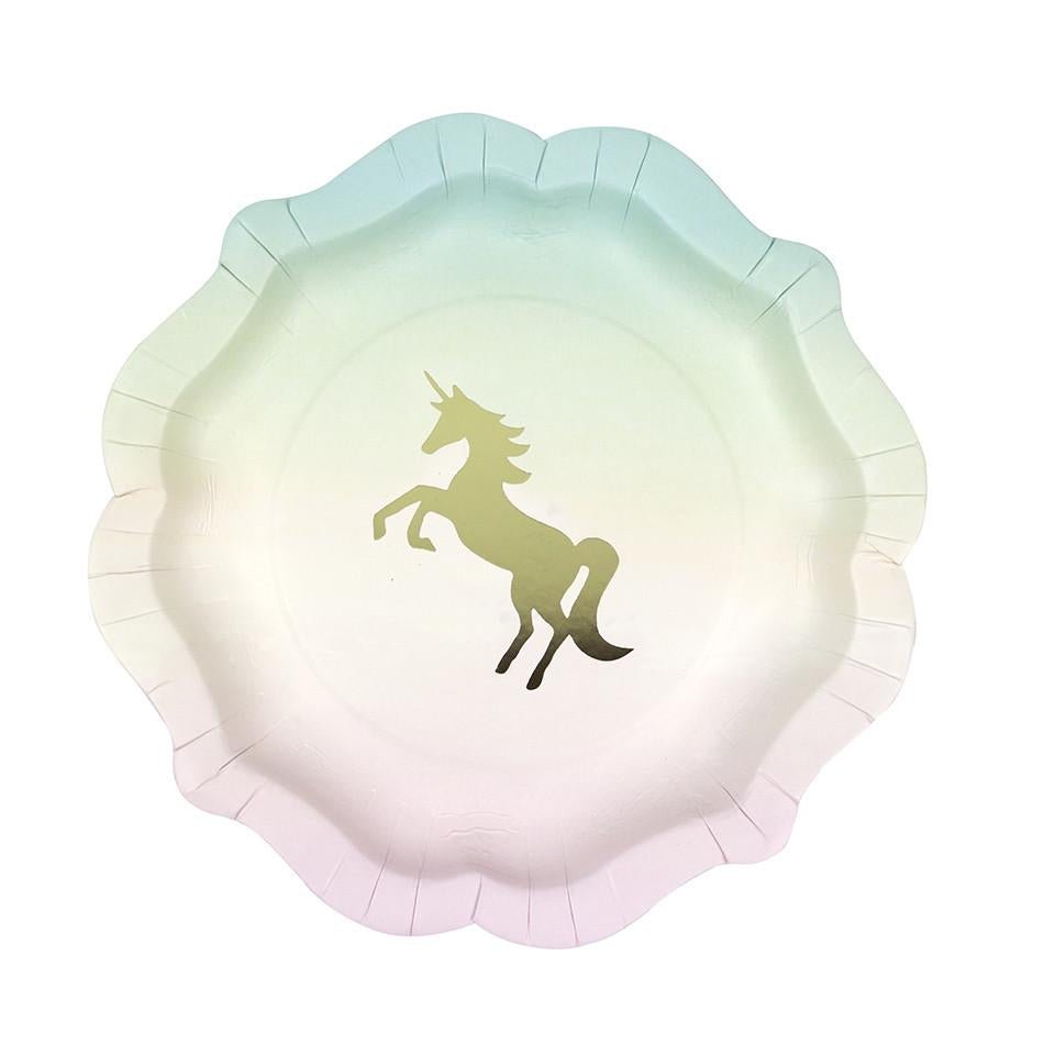 We Heart Unicorns Pastel Paper Plates - the unicorn store