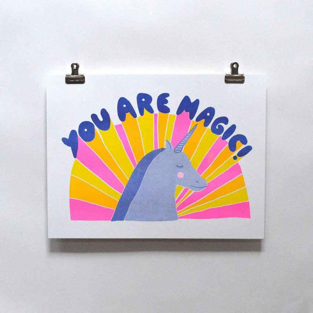 You Are Magic - Risograph Print - the unicorn store