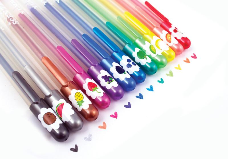 Yummy Scented Glitter Gel Pens - Set of 12 - the unicorn store